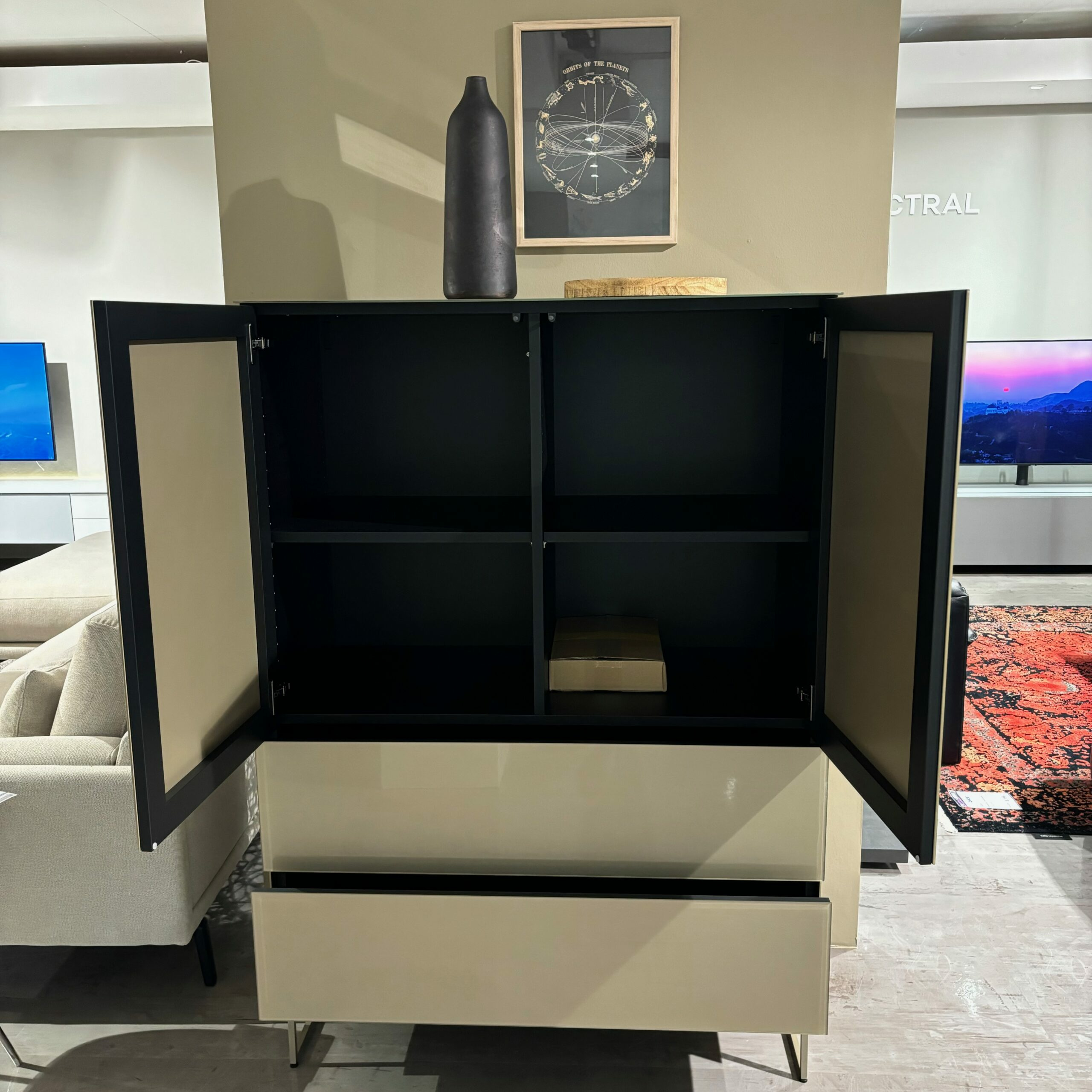 Spectral Smart Furniture - Highboard Side Glas Metallic Champagne Glänzend - 3