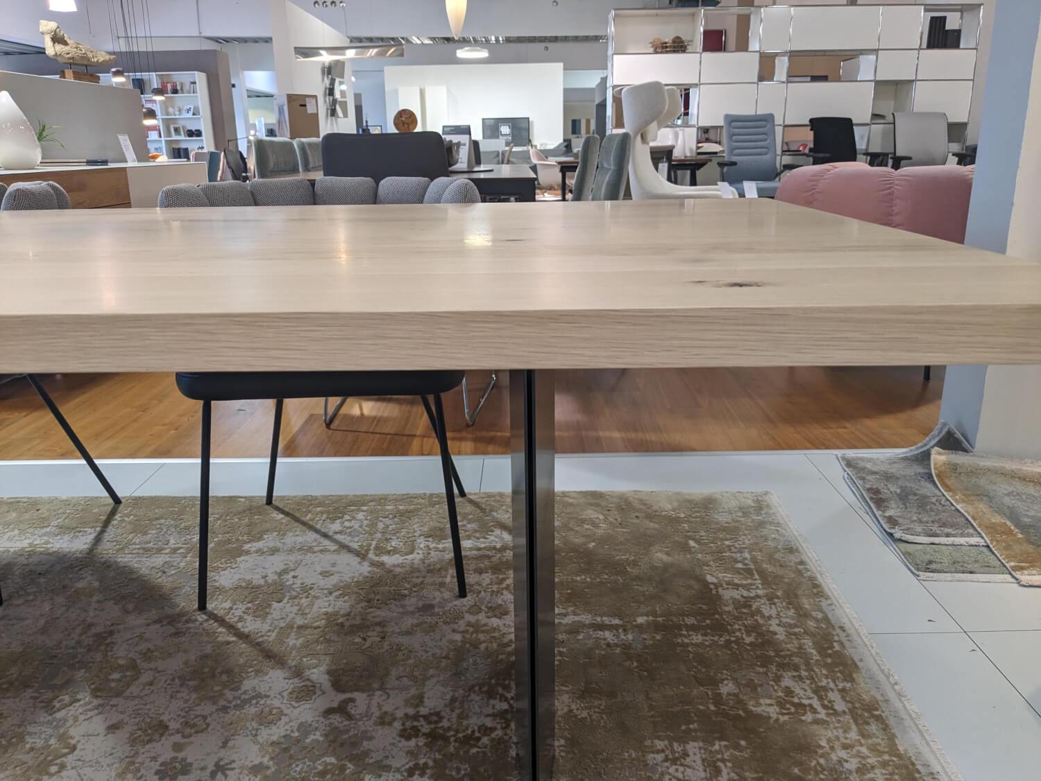 Riva1920 - Esstisch Sky Natural Holzoberfläche Gewachst Gestell Natureisen Schwarz Lackiert - 8