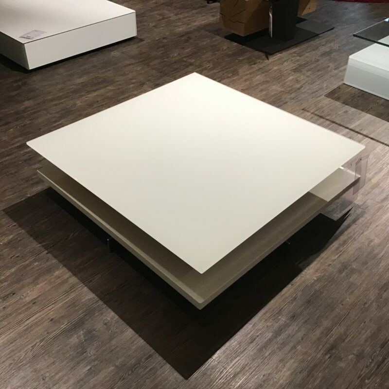 Hülsta - Couchtisch CT 90/0129 Platte Glas Weiß Lackiert  - 5