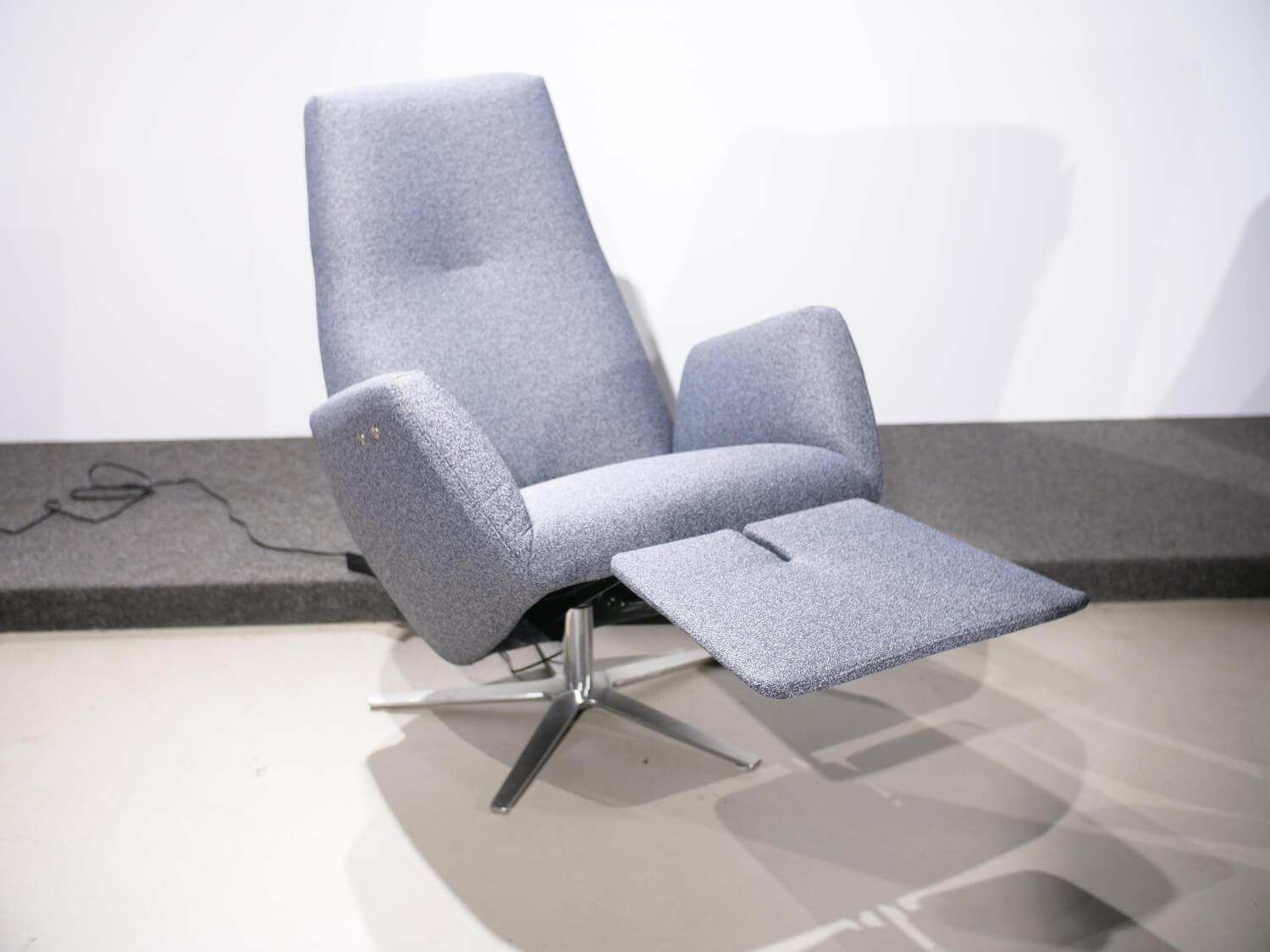 WK Wohnen - Relaxsessel WK 685 Minu Medium Stoff 34093 Blau Motorisch Verstellbar - 4