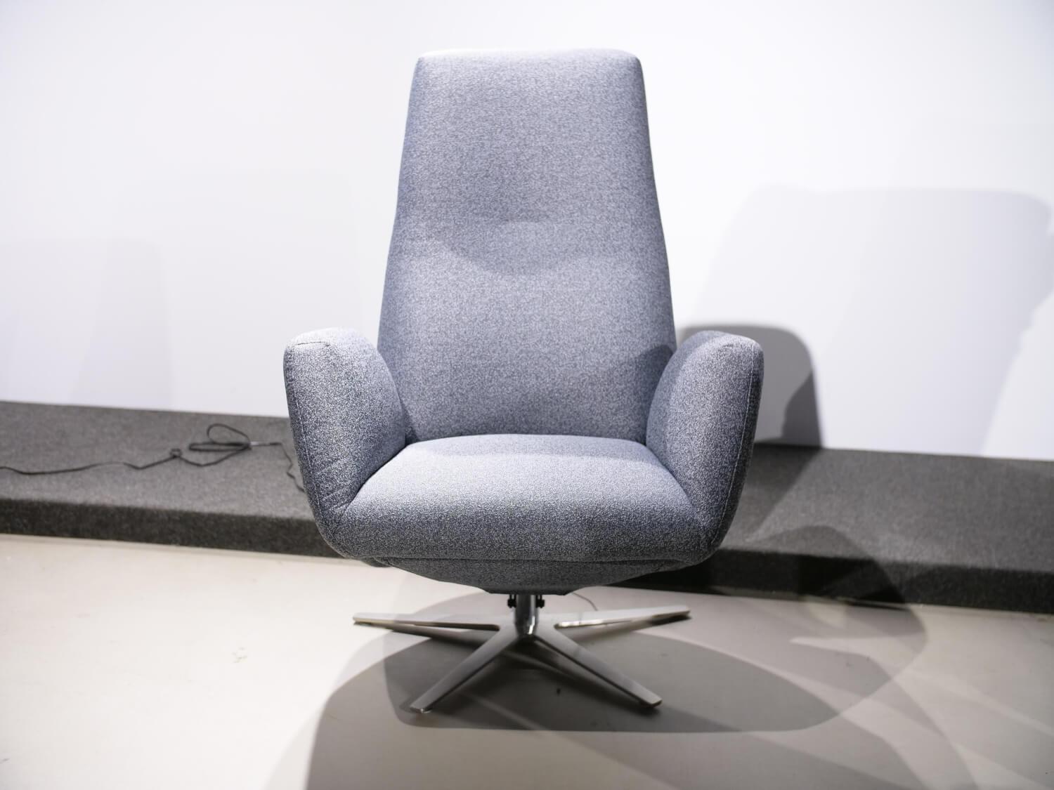 WK Wohnen - Relaxsessel WK 685 Minu Medium Stoff 34093 Blau Motorisch Verstellbar - 5