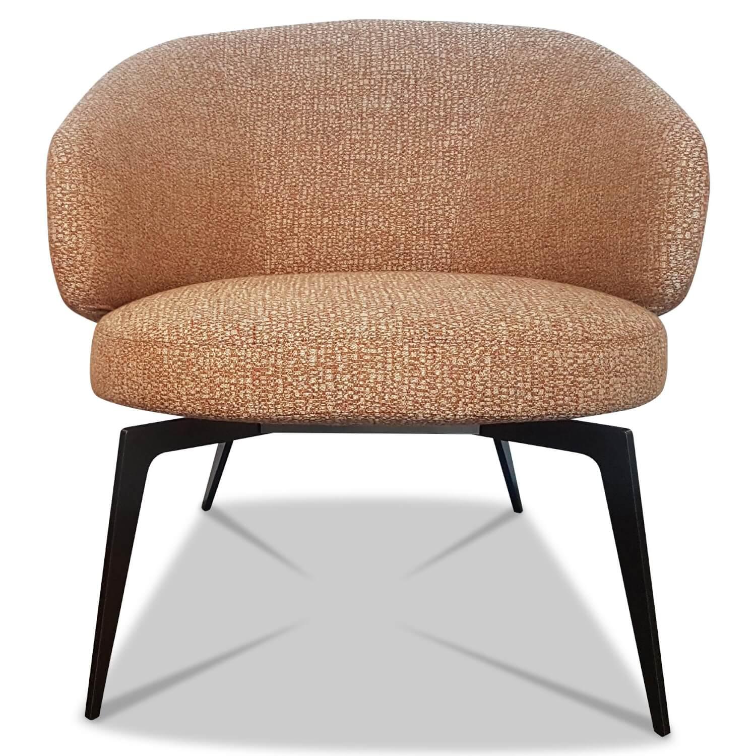 Lema - Sessel Lounge Chair Bice Stoff DD TDD81 Sarin Orange Füße Bronzefarben - 1