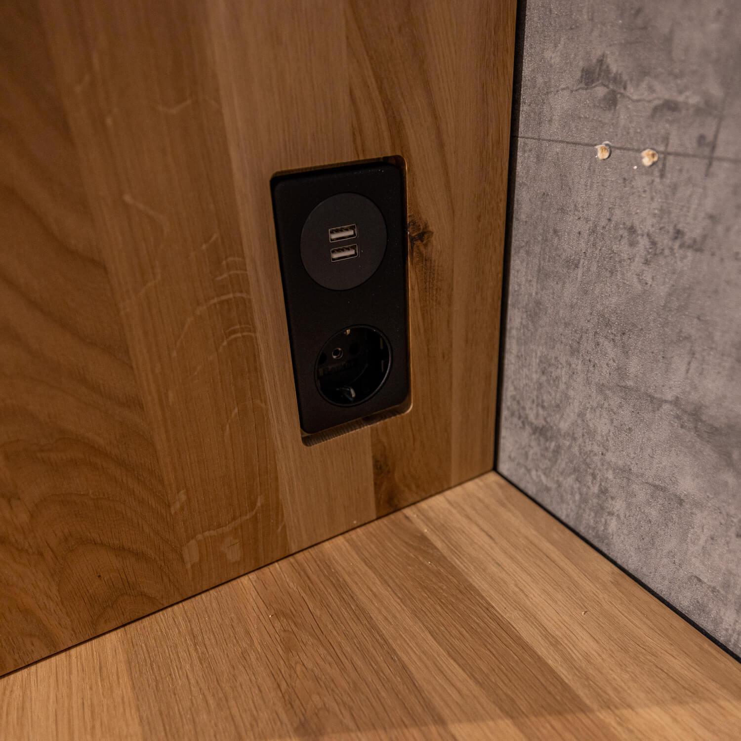 WK Wohnen - Homeoffice Regal WK 490 Baristo Asteiche Bianco Glas Anthrazit Mit Fächern Und Schubladen Inklusive LED Beleuchtung - 6