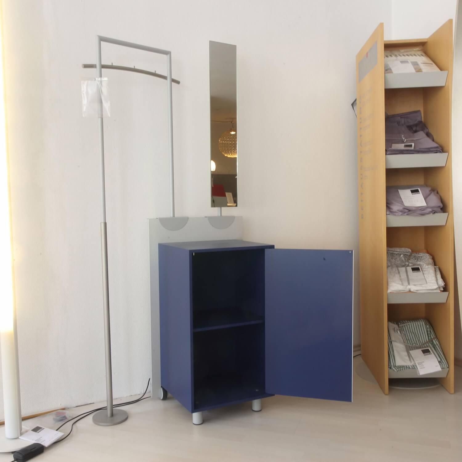 Jonas & Jonas - Garderobe Paco Paneel 11 Abet Millerighe Blau Mit Spiegel Und Garderobensattel - 4