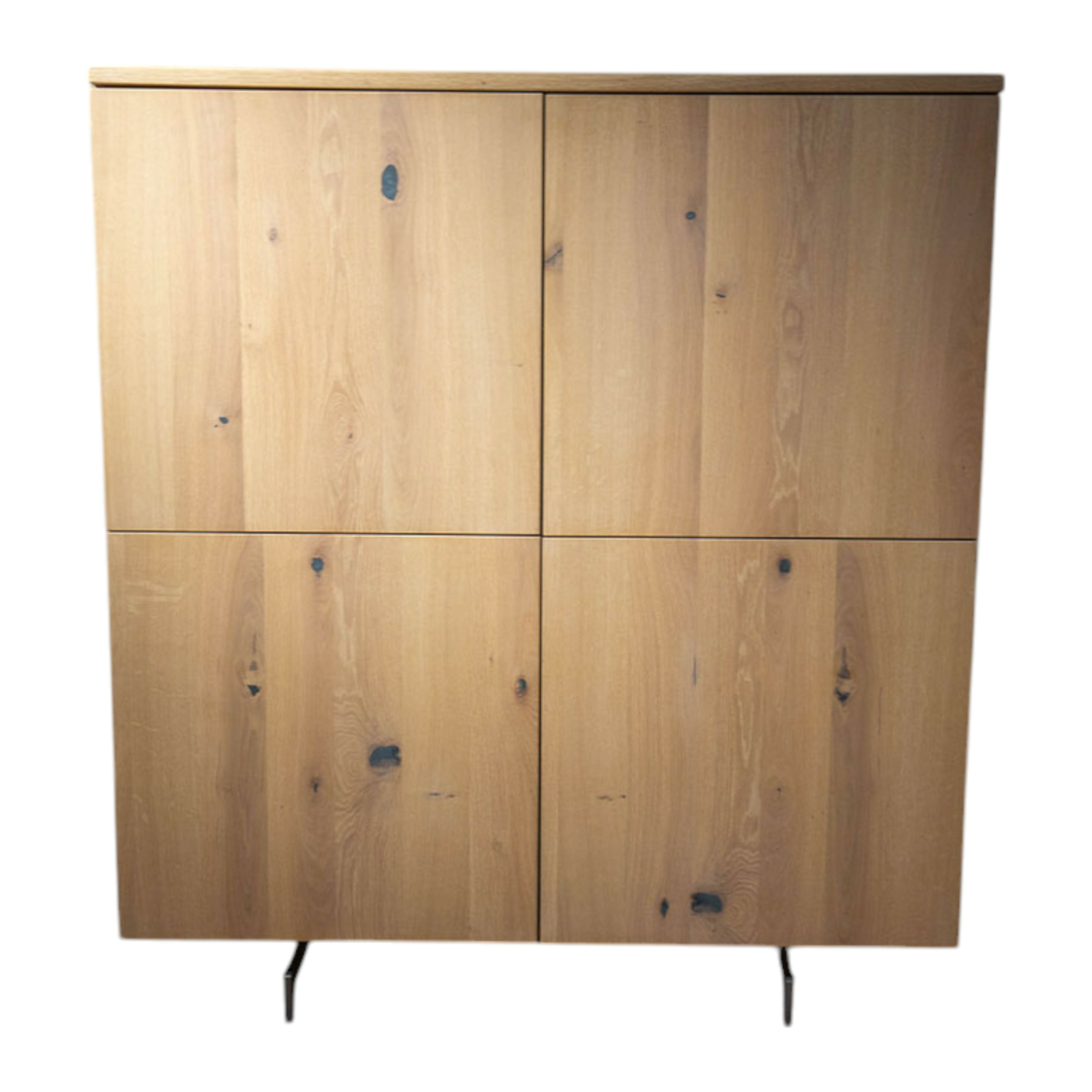 Team 7 - Highboard Cubus Eiche Weßgeölt Gestell Bronze Matt Innenfach aus Glas - 1