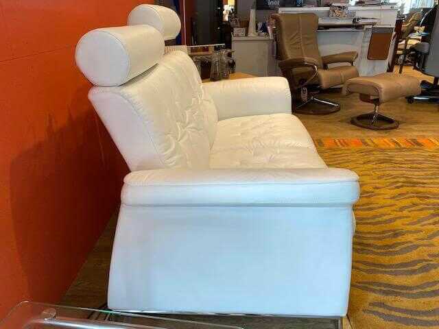 Stressless - Sofa Metropolitan Zweisitzer Leder Batick Snow mit 2 Kopfstützen - 5