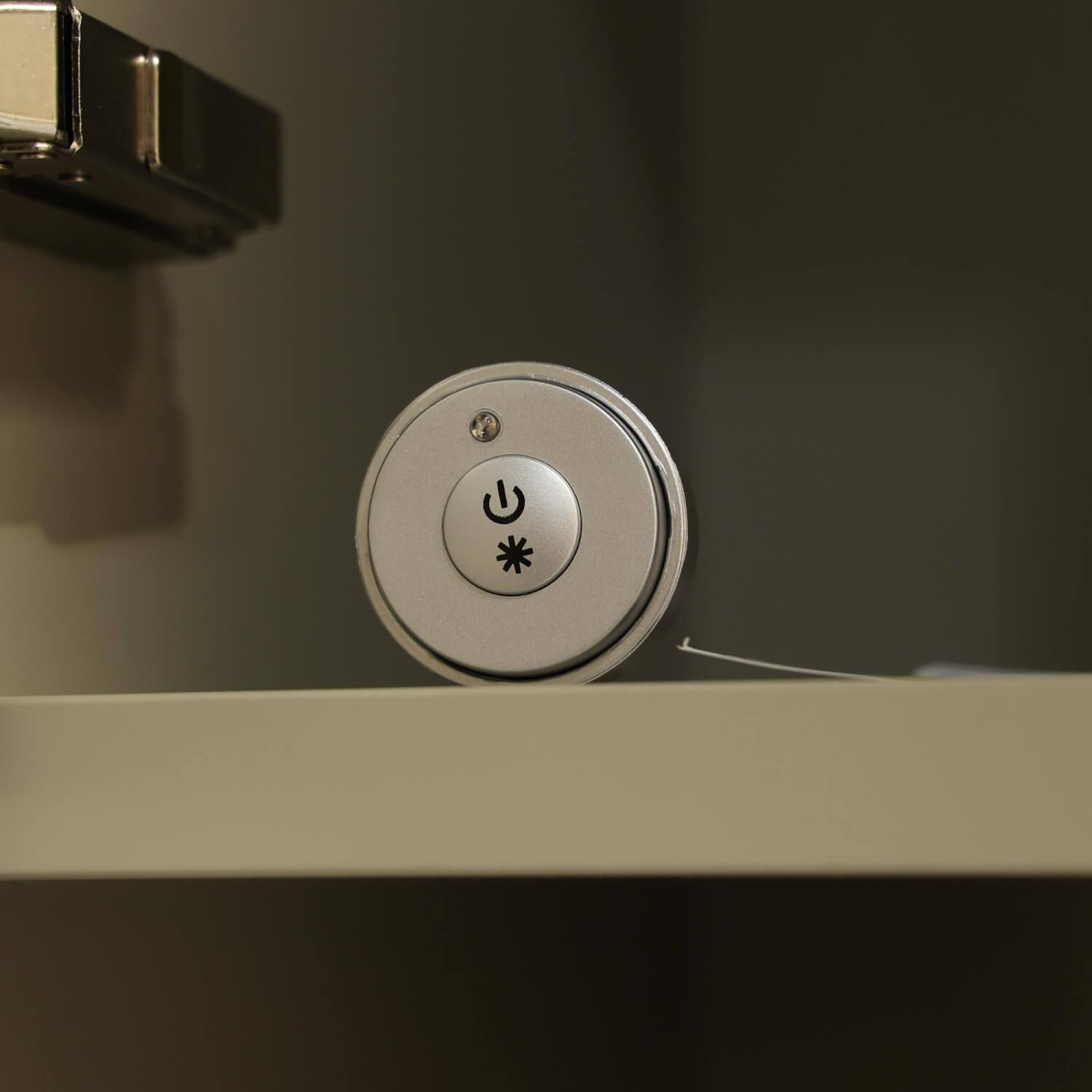 WK Wohnen - Wohnwand WK 419 Intono Glattlack 405 Muschelgrau Grau Und 419 Blütenweiß Weiß Push Beschlag Mit LED Beleuchtung - 4