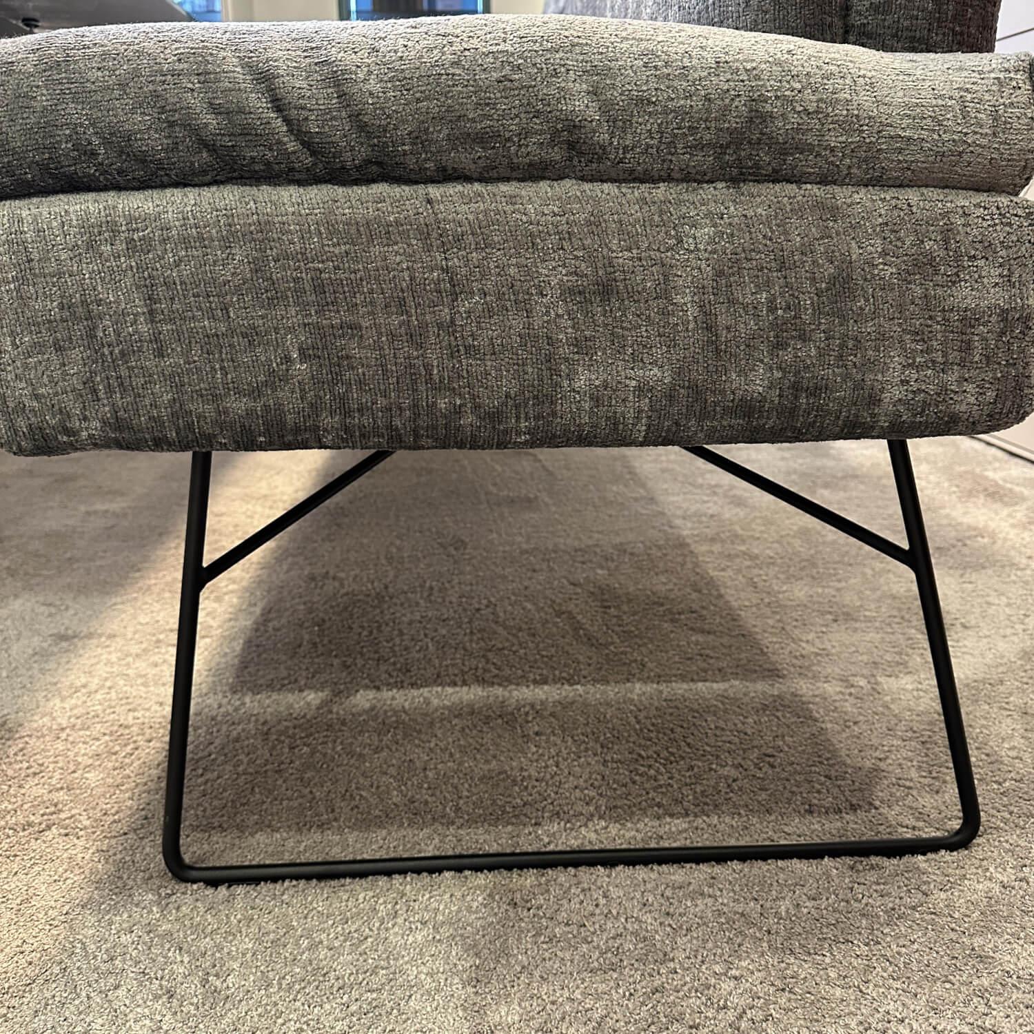 WK Wohnen - Sitzgruppe Stoff Jab 2 211094 Grau Füße Schwarz - 7