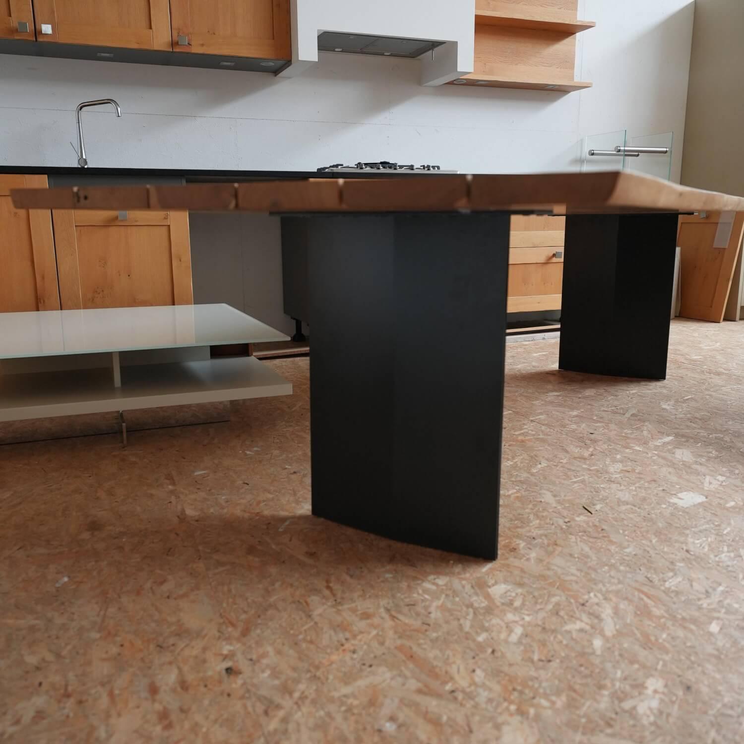 Riva1920 - Esstisch Sky-Briccola SM Platte Gewachst Gestell In Rautenform Irondust Lackiert Anthrazitgrau - 7