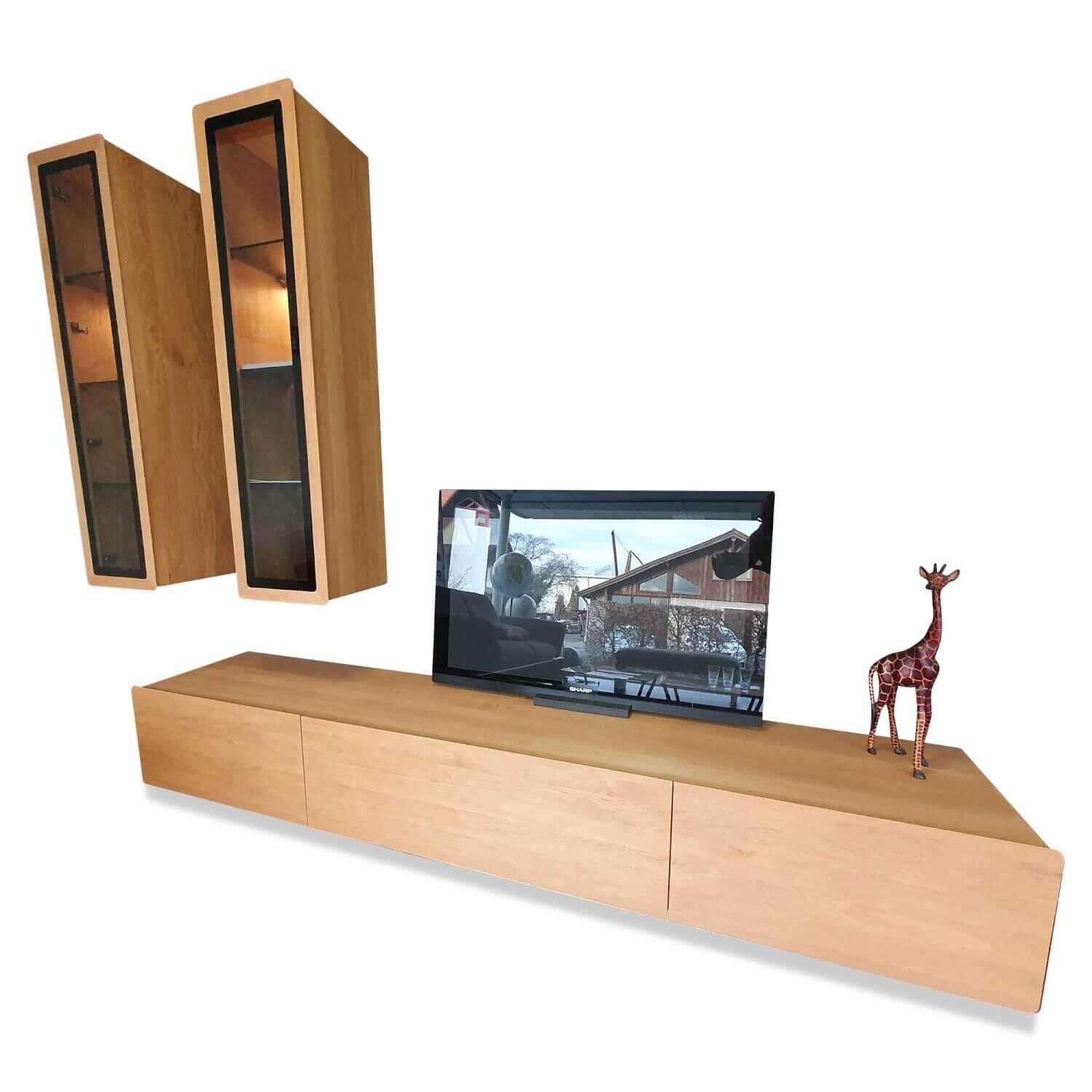 Hülsta - Wohnwand Solid Eiche Massiv Geölt - 1