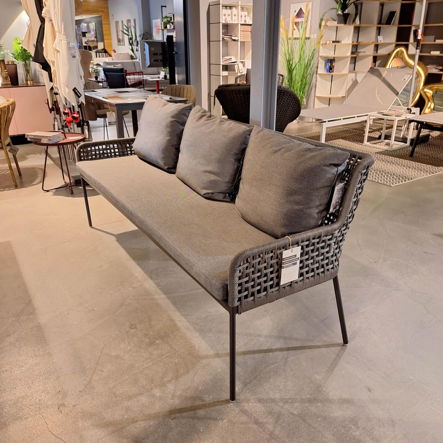 Stern - Bank Outdoor Greta Kordel Platin Kissen Seidengrau Gestell Aluminium Anthrazit - 3