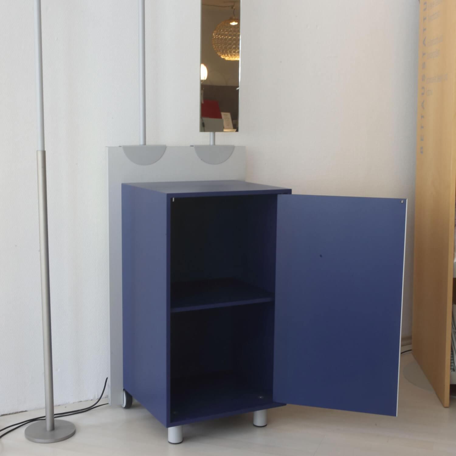 Jonas & Jonas - Garderobe Paco Paneel 11 Abet Millerighe Blau Mit Spiegel Und Garderobensattel - 2