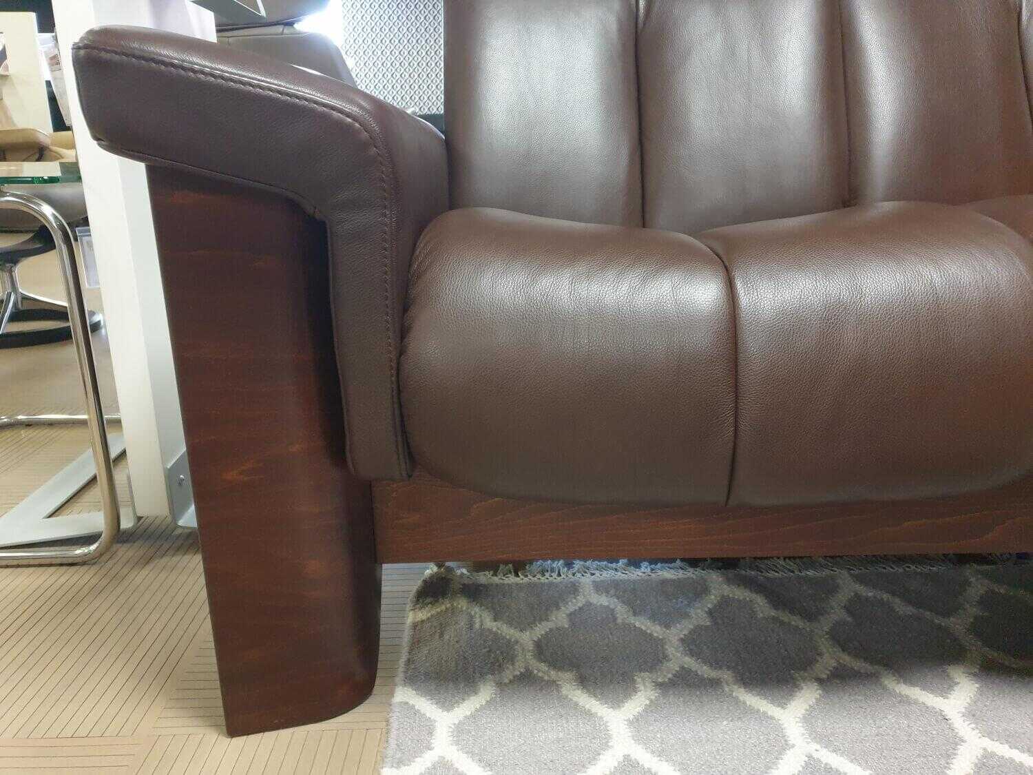 Stressless - Sofa Wizard Zweisitzer Leder Royalin Darkbrown mit verstellbaren Lehnen und Kopfstütze - 6