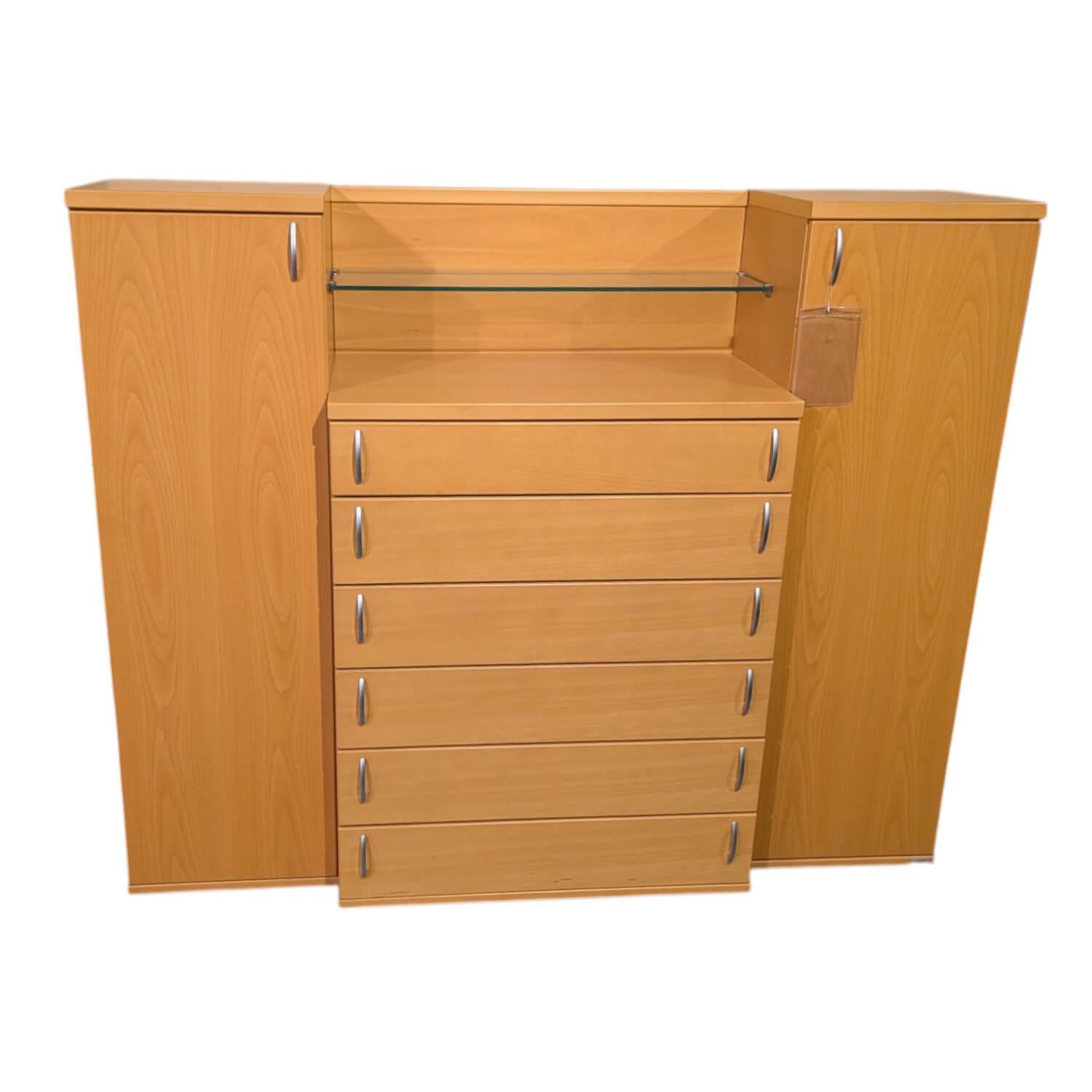 Thielemeyer - Highboard Toronto Buche Natur Mit Glasplatte - 1