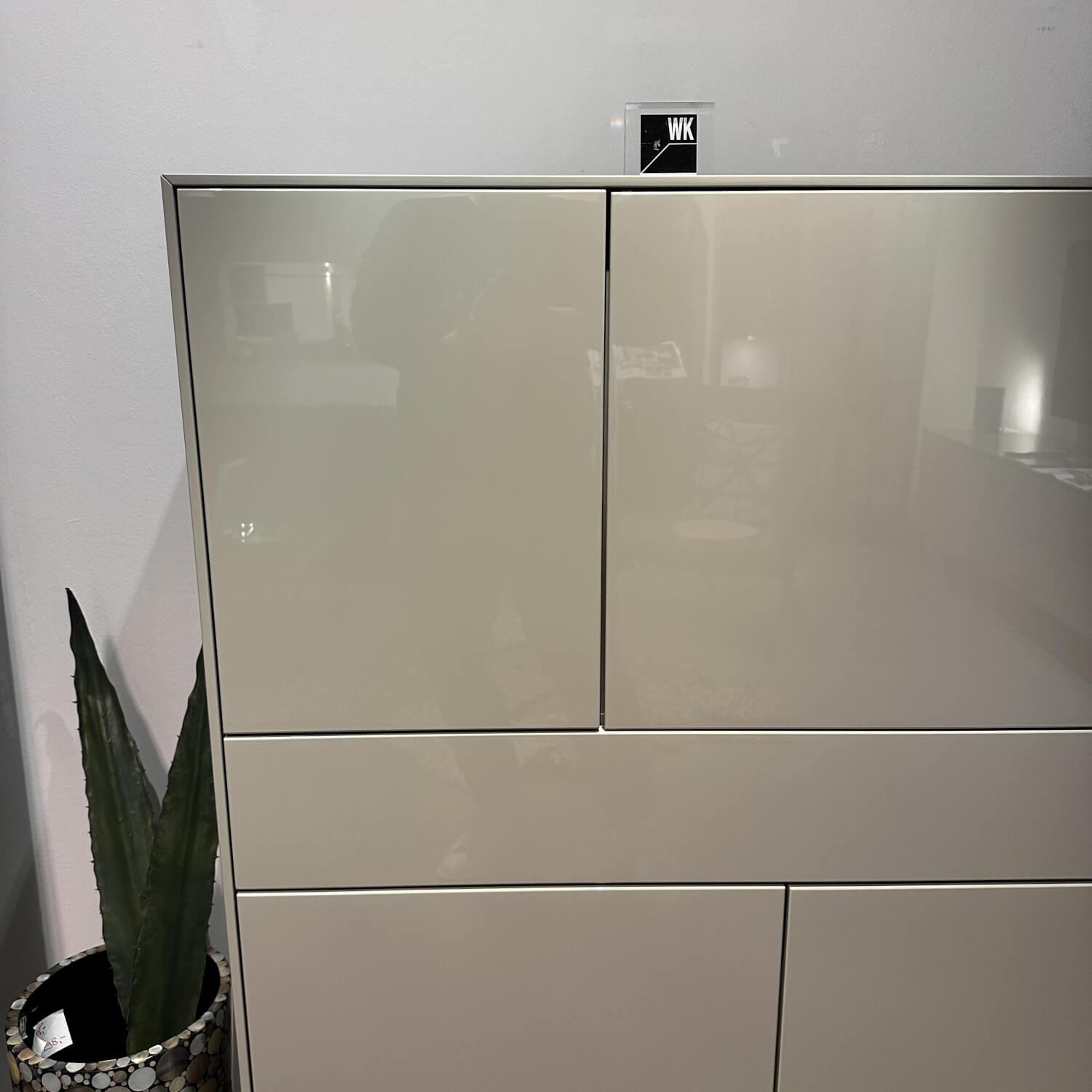 WK Wohnen - Highboard WK 419 Intono Lack Muschelgrau Rahmengestell Schwarz Pulverbeschichtet - 6