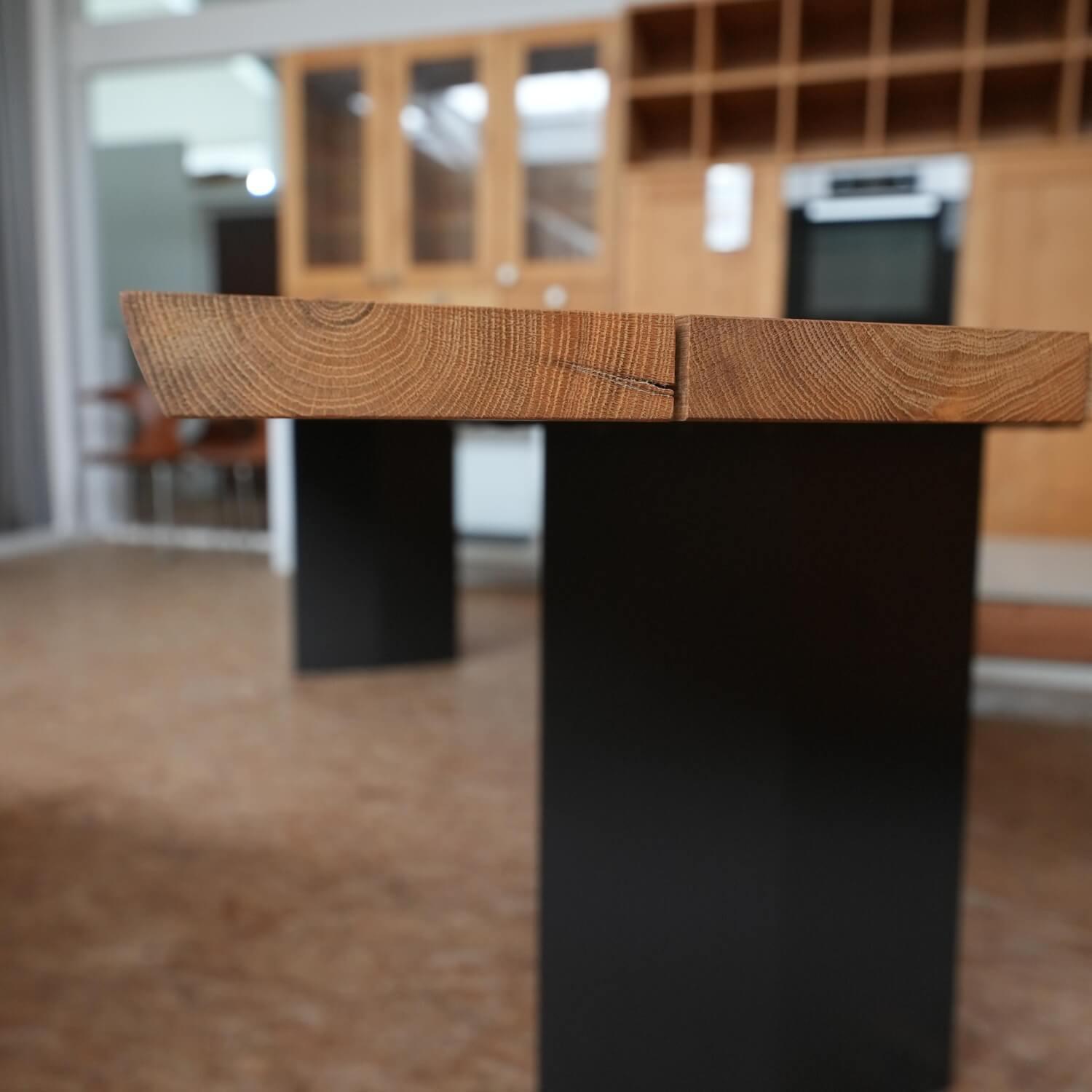 Riva1920 - Esstisch Sky-Briccola SM Platte Gewachst Gestell In Rautenform Irondust Lackiert Anthrazitgrau - 8