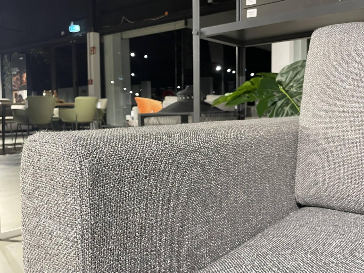 Hülsta - Ecksofa HS 450 Stoff Grau Füße Grau Mit Kissen Und Kopfstütze - 5