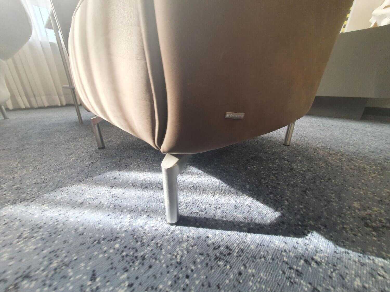 Koinor - Sessel Vanda Leder F Gentile Chiffon Braun Füße Chrom Matt - 3