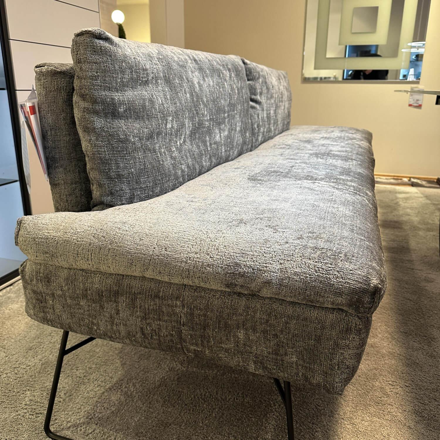 WK Wohnen - Sitzgruppe Stoff Jab 2 211094 Grau Füße Schwarz - 10