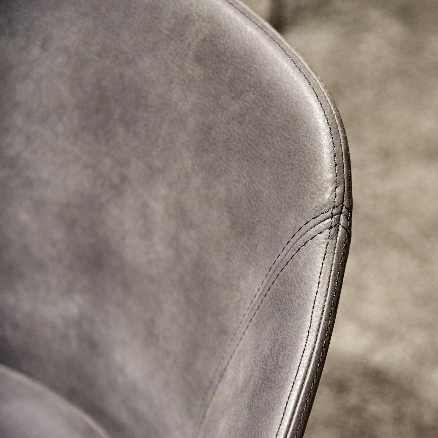 Riva1920 - 4er Set Armlehnstühle Chair Wood Leder Camoscio Nr. 10 Nero Gestell Eiche Natur - 2