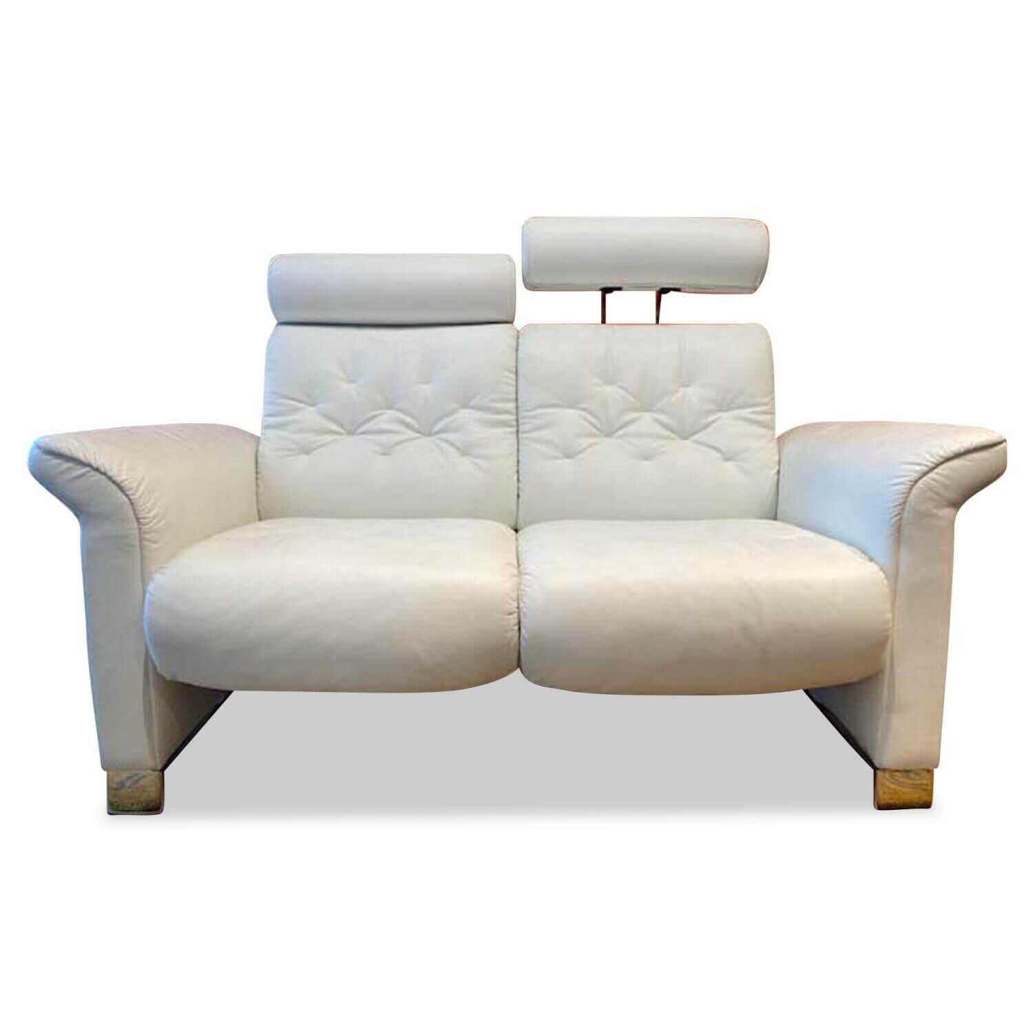 Stressless - Sofa Metropolitan Zweisitzer Leder Batick Snow mit 2 Kopfstützen - 1