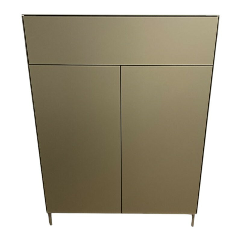 Spectral Smart Furniture - Highboard Side Metallic Glas Champagner Grau Korpus Schwarz  - 1