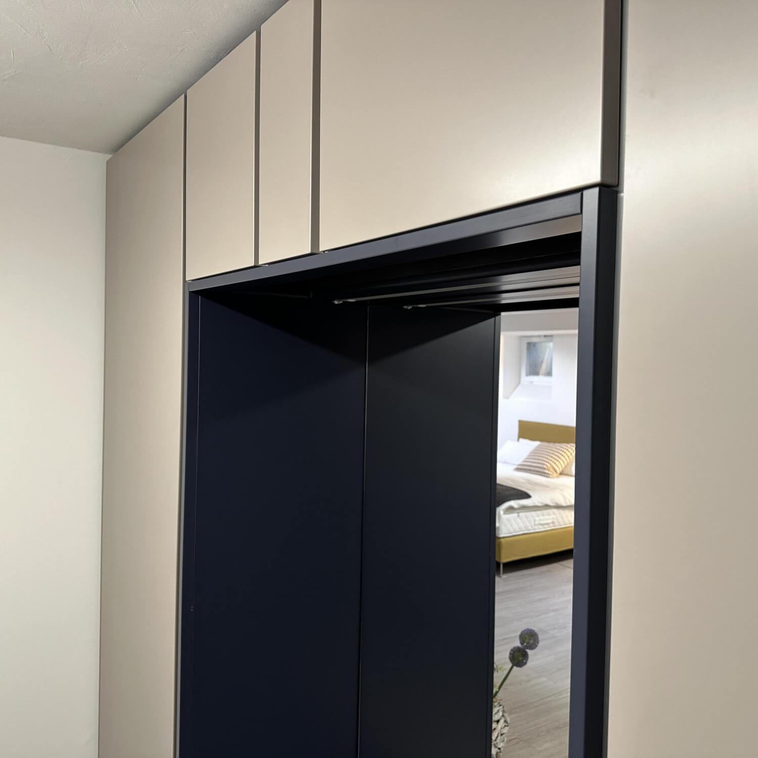 Schönbuch - Schrank Stripes Kieselstein 59 Grau Und Nachtblau 51 Blaugrau Lackiert Sitzbankpolster Nachtblau - 8