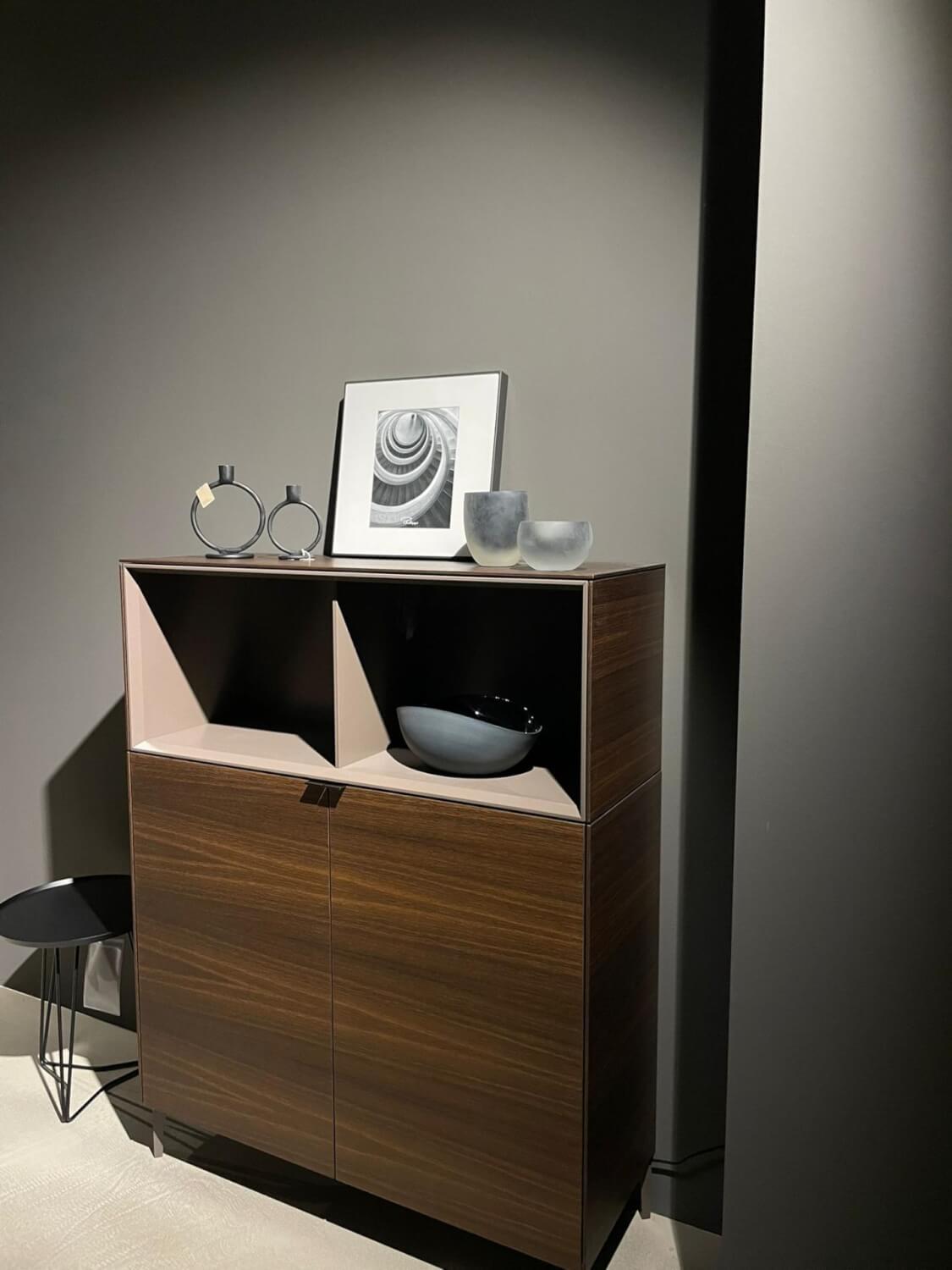 Kettnaker - Vitrine Soma Raucheiche Furnier Lack Taupe Beige Matt Inklusive Beleuchtung - 3