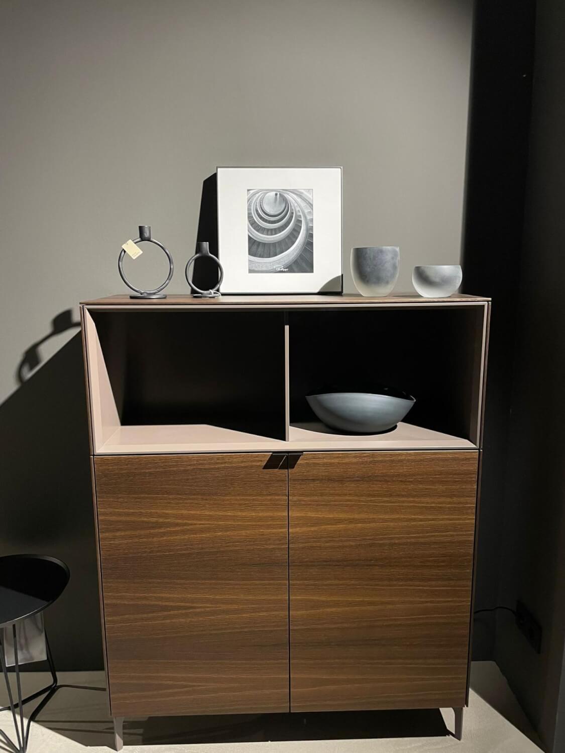 Kettnaker - Vitrine Soma Raucheiche Furnier Lack Taupe Beige Matt Inklusive Beleuchtung - 2