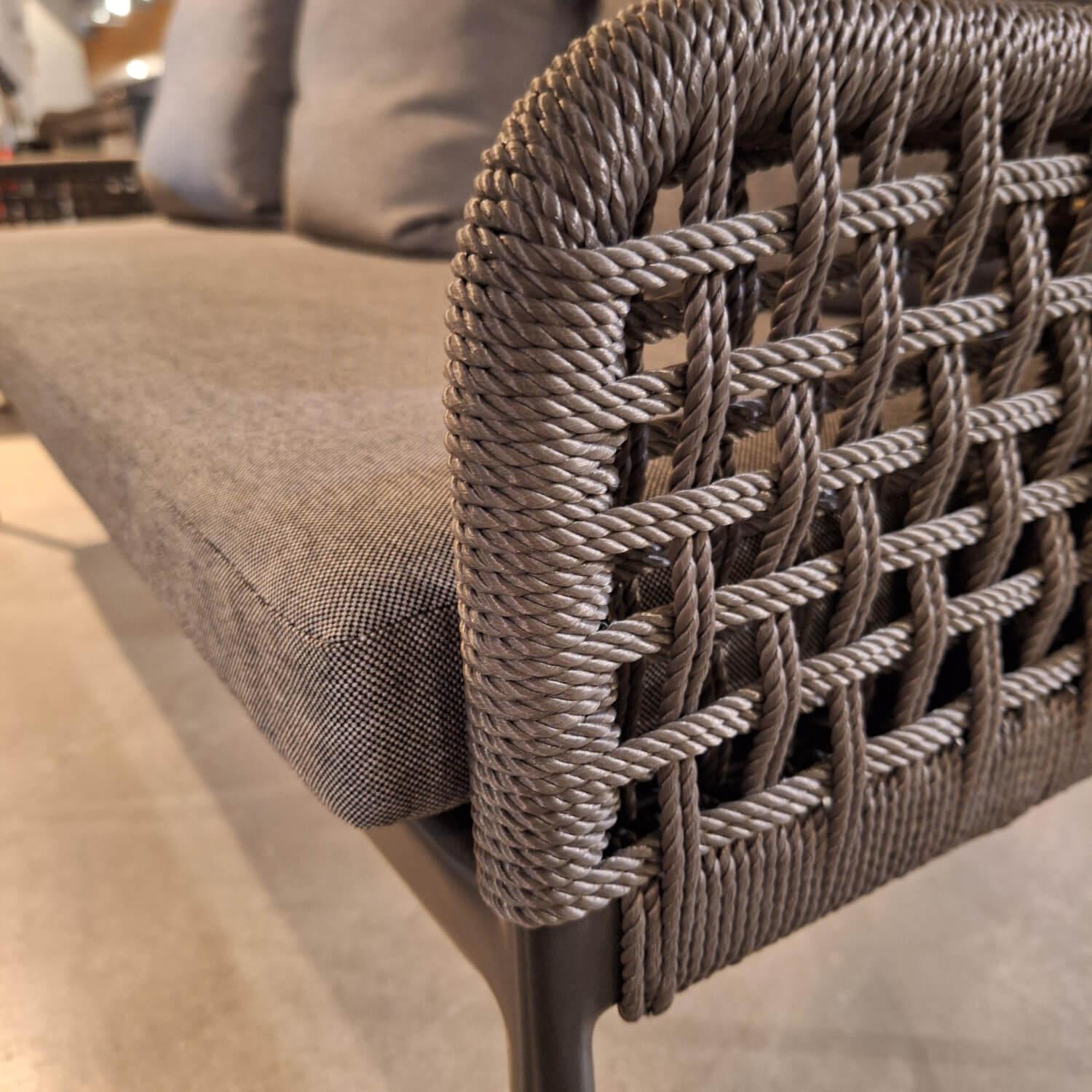 Stern - Bank Outdoor Greta Kordel Platin Kissen Seidengrau Gestell Aluminium Anthrazit - 5