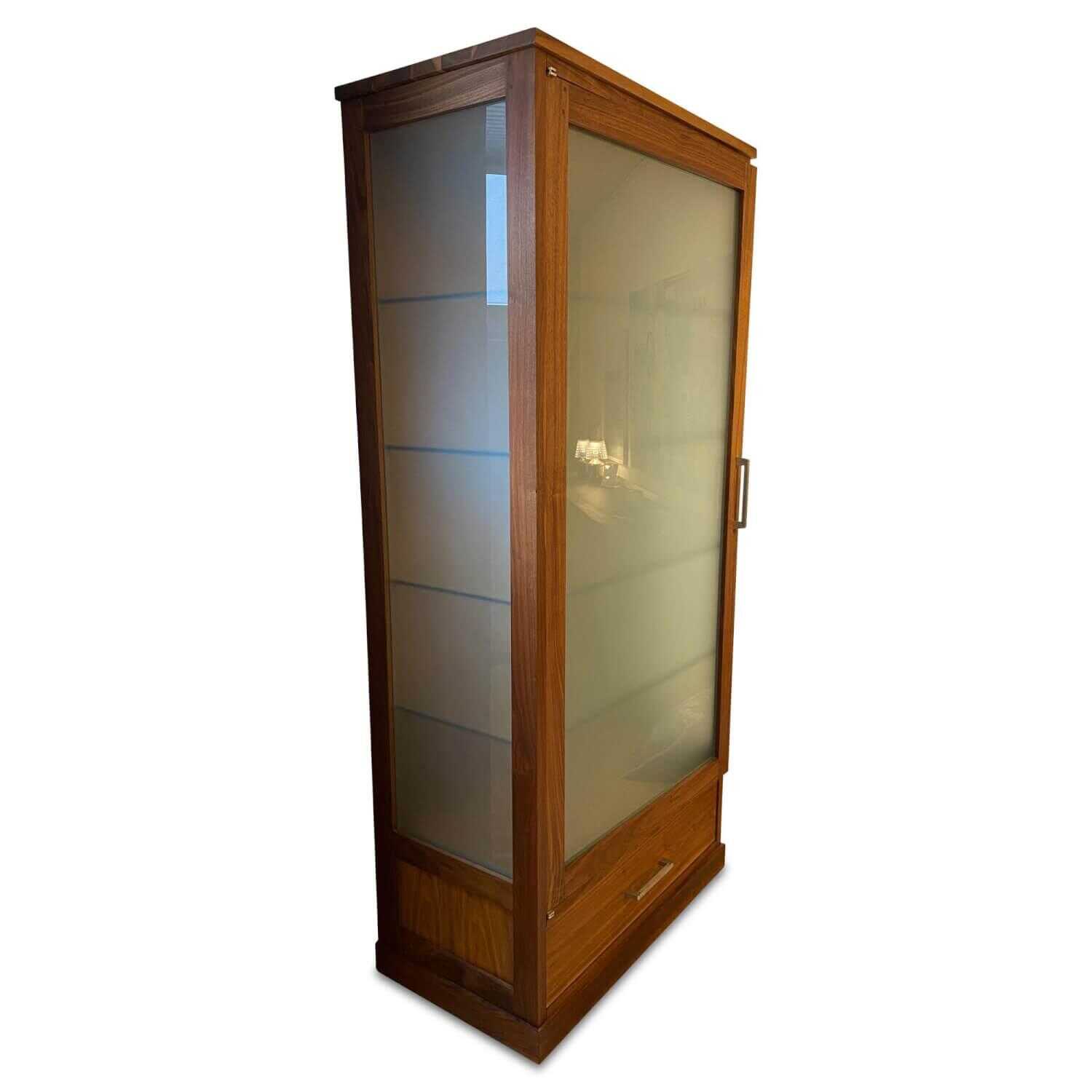 Riva1920 - Schrank Colonia 2011 Small Nussbaum Satiniertes Glas - 1