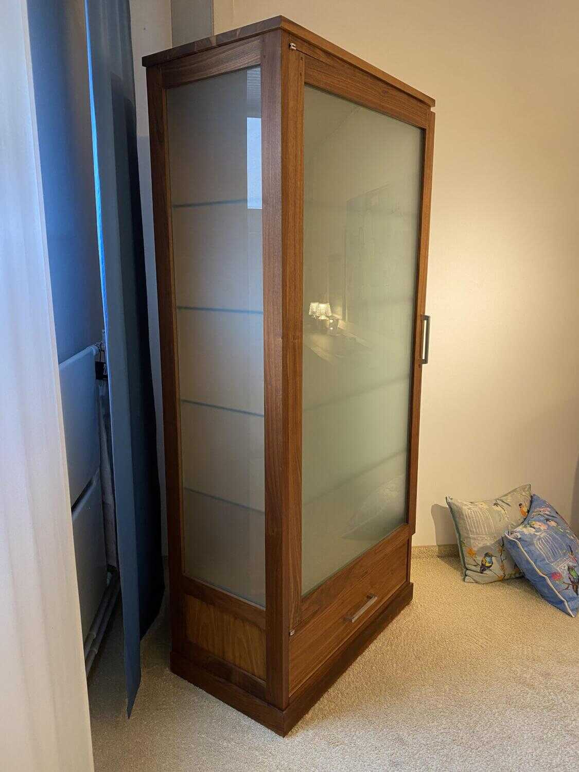 Riva1920 - Schrank Colonia 2011 Small Nussbaum Satiniertes Glas - 2