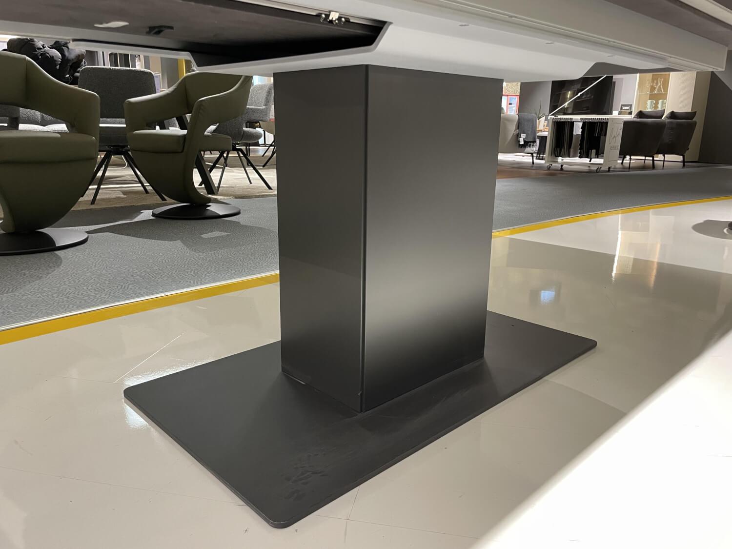 Hülsta - Esstisch 91181 Platte Keramik Beton Grau Gestell Strukturlack Anthrazit mit Auszug - 7