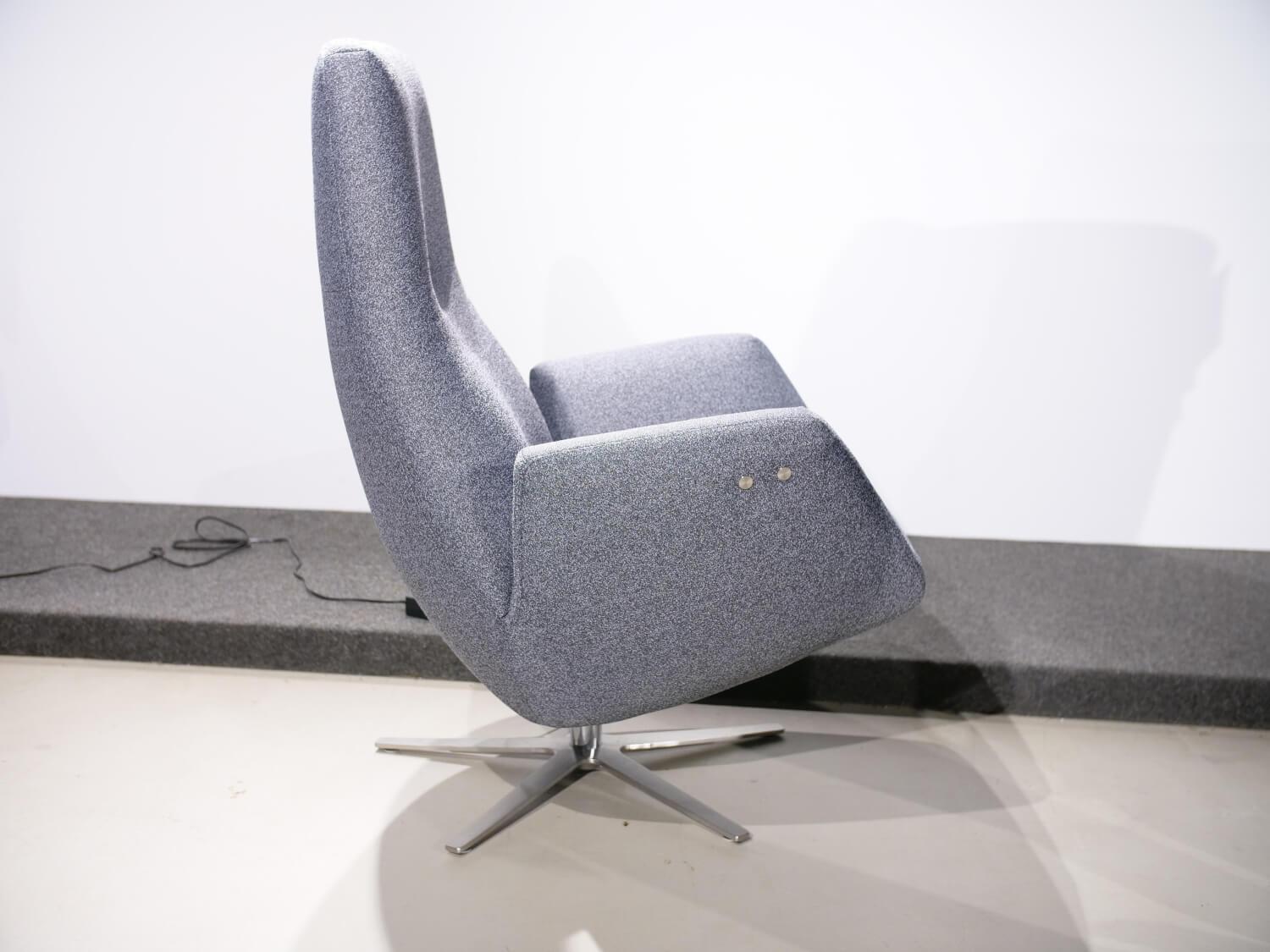 WK Wohnen - Relaxsessel WK 685 Minu Medium Stoff 34093 Blau Motorisch Verstellbar - 3