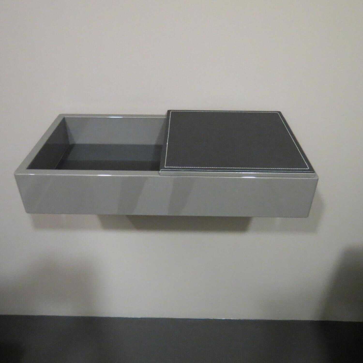 Schönbuch - Konsole Hesperide 105 Granit Hochglanz 130 Leder Schwarz - 1