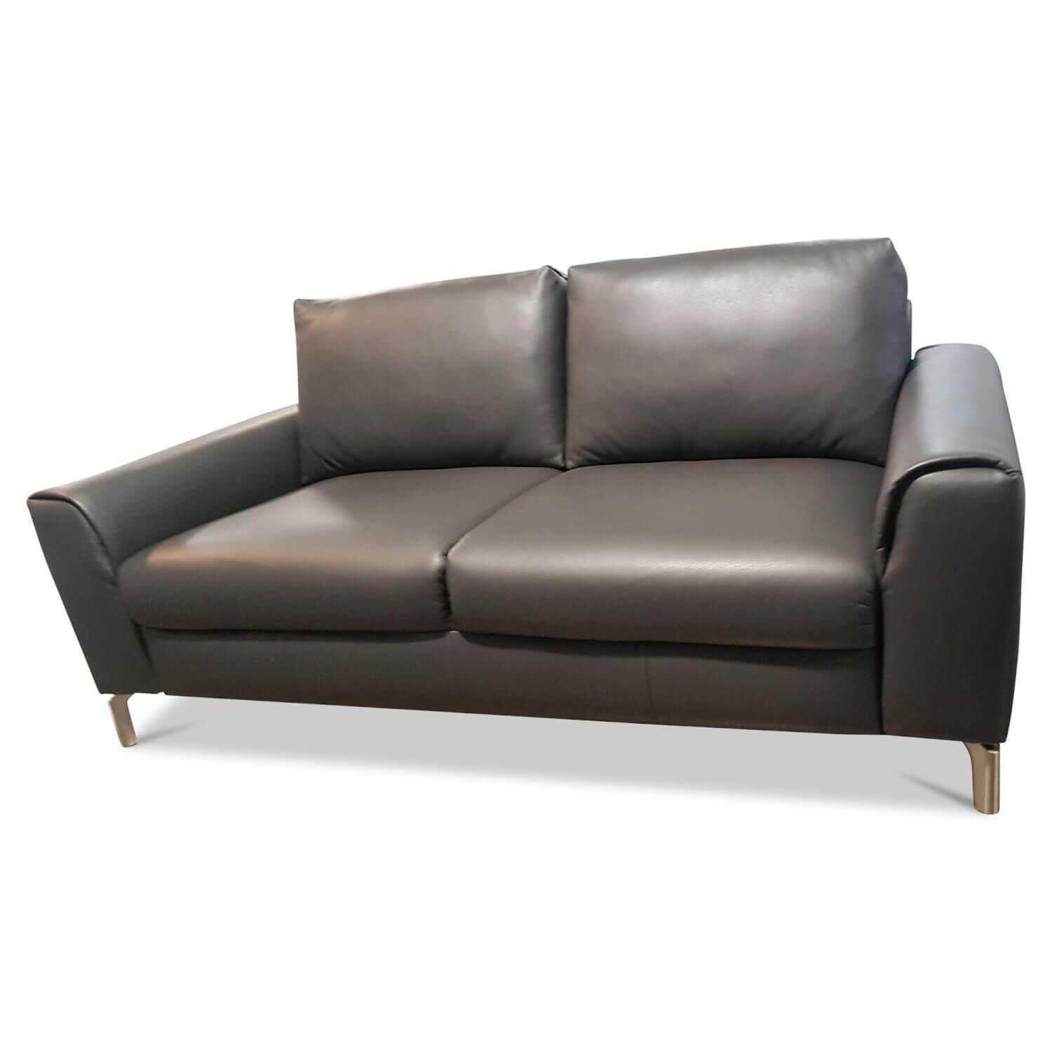 WK Wohnen - Sofa WK660 Venosa Zweisitzer Leder Montana Basalto Grau - 1