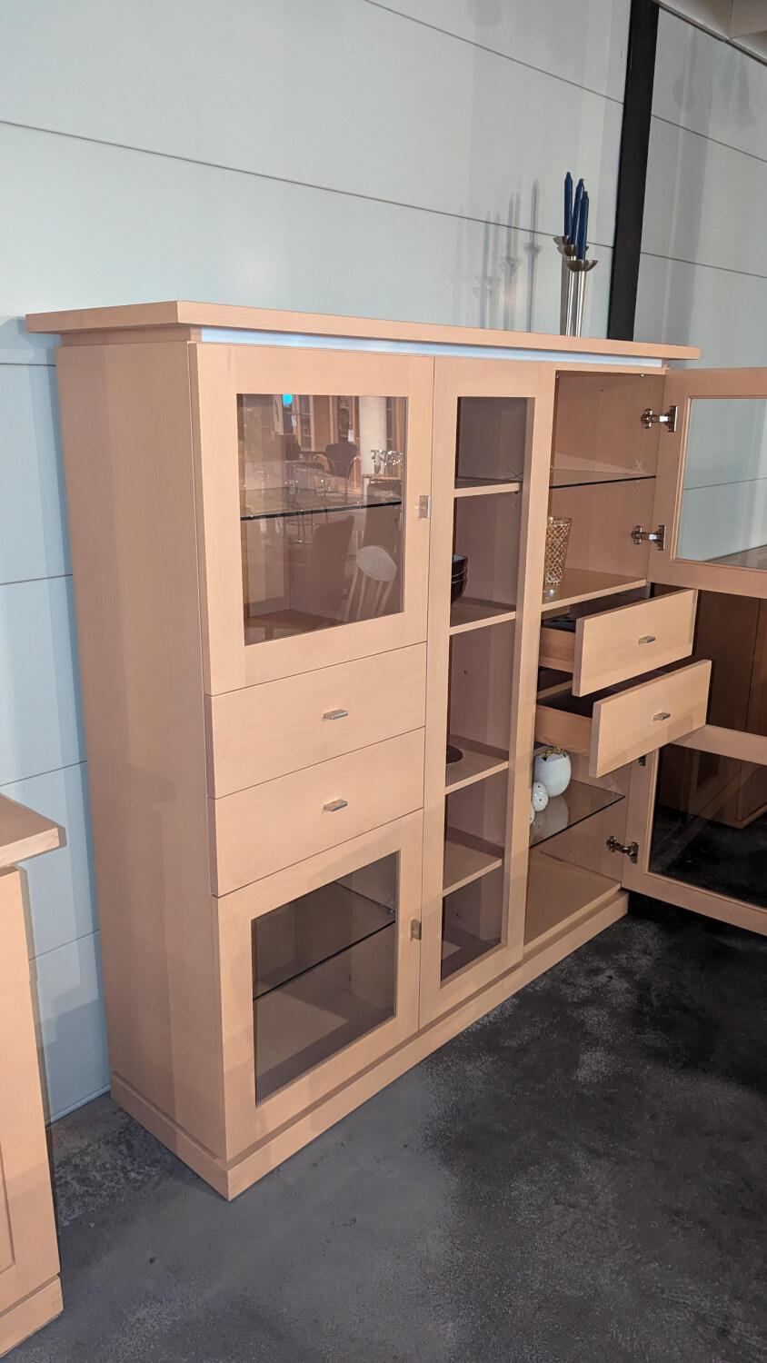 Klose Kollektion - Highboard 384344 Buche Sahara Türen Mit Glaselementen - 4