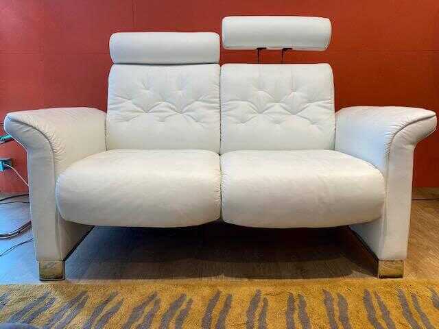 Stressless - Sofa Metropolitan Zweisitzer Leder Batick Snow mit 2 Kopfstützen - 2