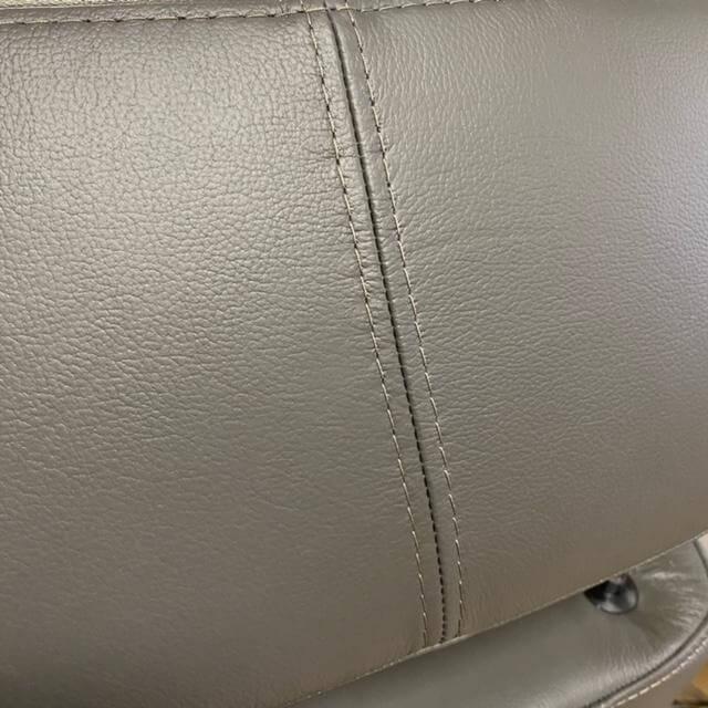 IMG - Sessel Modell Space Leder Prime 316 Grey Gestell Stern Chrom mit manueller Relaxfunktion - 5