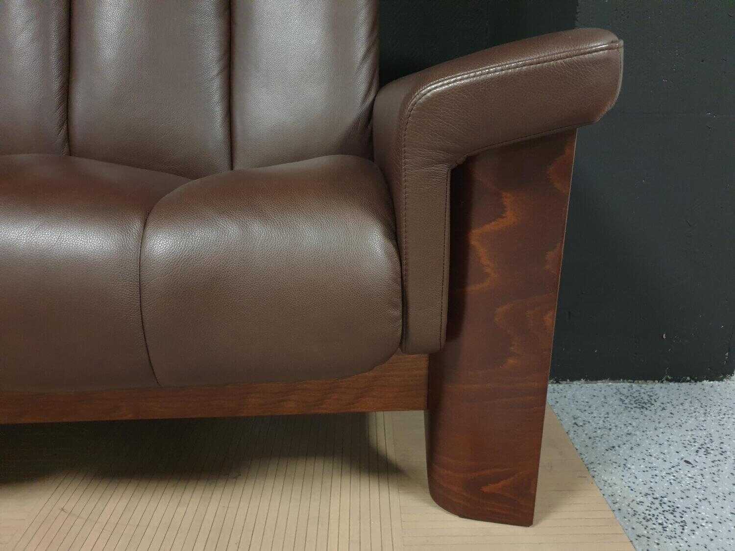 Stressless - Sofa Wizard Leder Royalin Dark Brown mit verstellbarer Lehne - 4