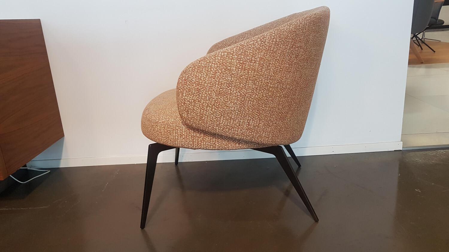 Lema - Sessel Lounge Chair Bice Stoff DD TDD81 Sarin Orange Füße Bronzefarben - 4