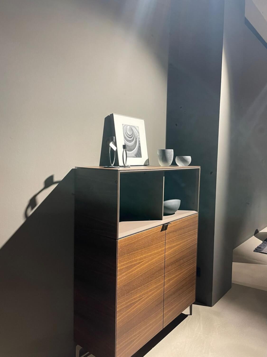 Kettnaker - Vitrine Soma Raucheiche Furnier Lack Taupe Beige Matt Inklusive Beleuchtung - 5