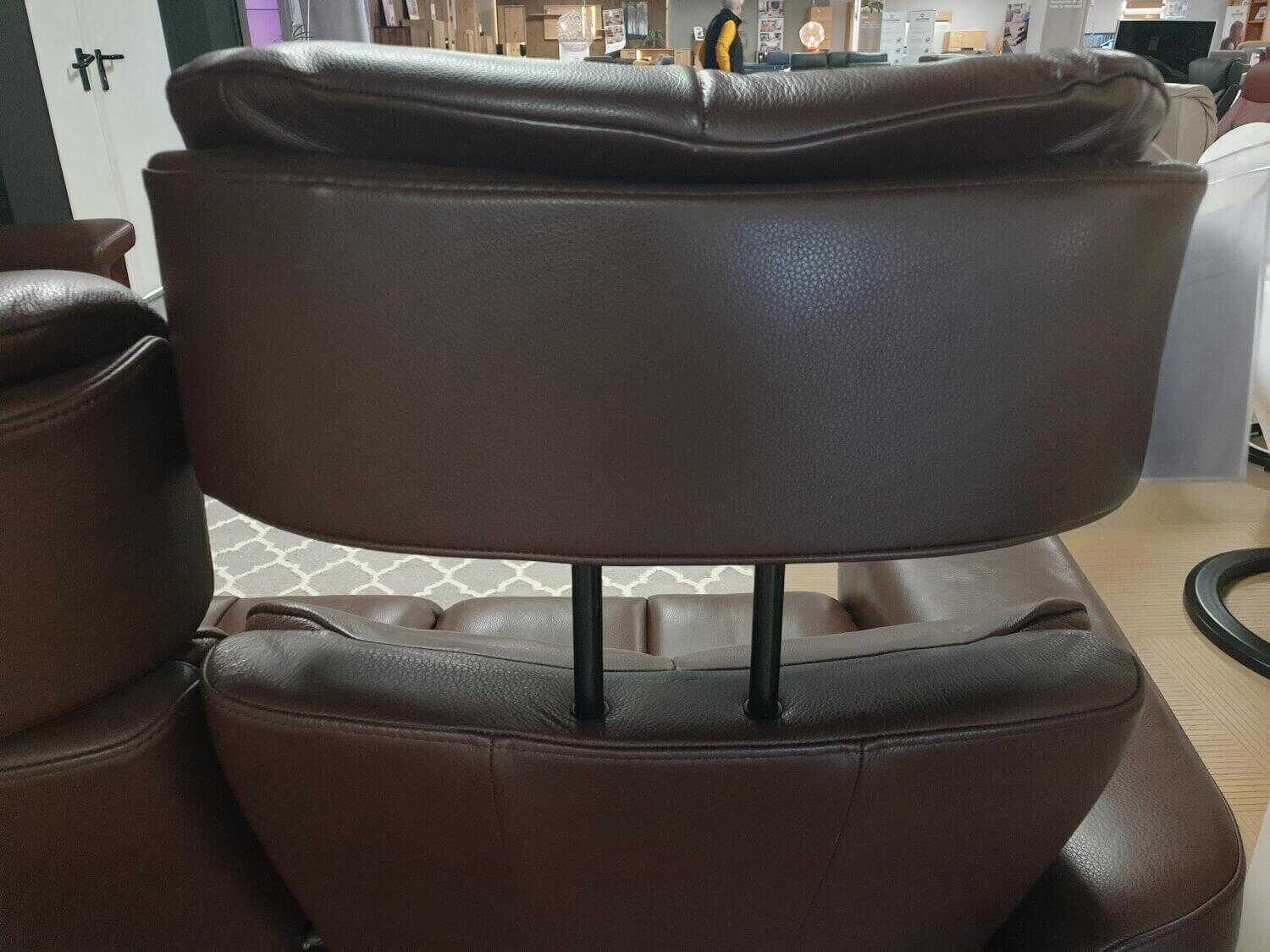 Stressless - Sofa Wizard Zweisitzer Leder Royalin Darkbrown mit verstellbaren Lehnen und Kopfstütze - 3