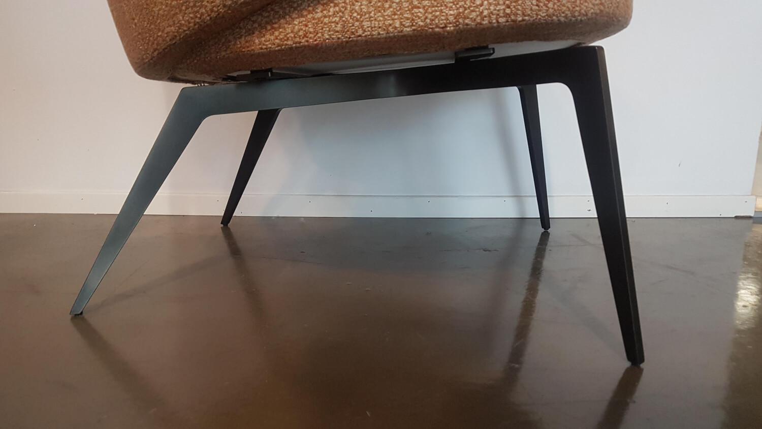 Lema - Sessel Lounge Chair Bice Stoff DD TDD81 Sarin Orange Füße Bronzefarben - 5