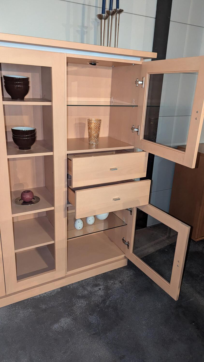 Klose Kollektion - Highboard 384344 Buche Sahara Türen Mit Glaselementen - 2